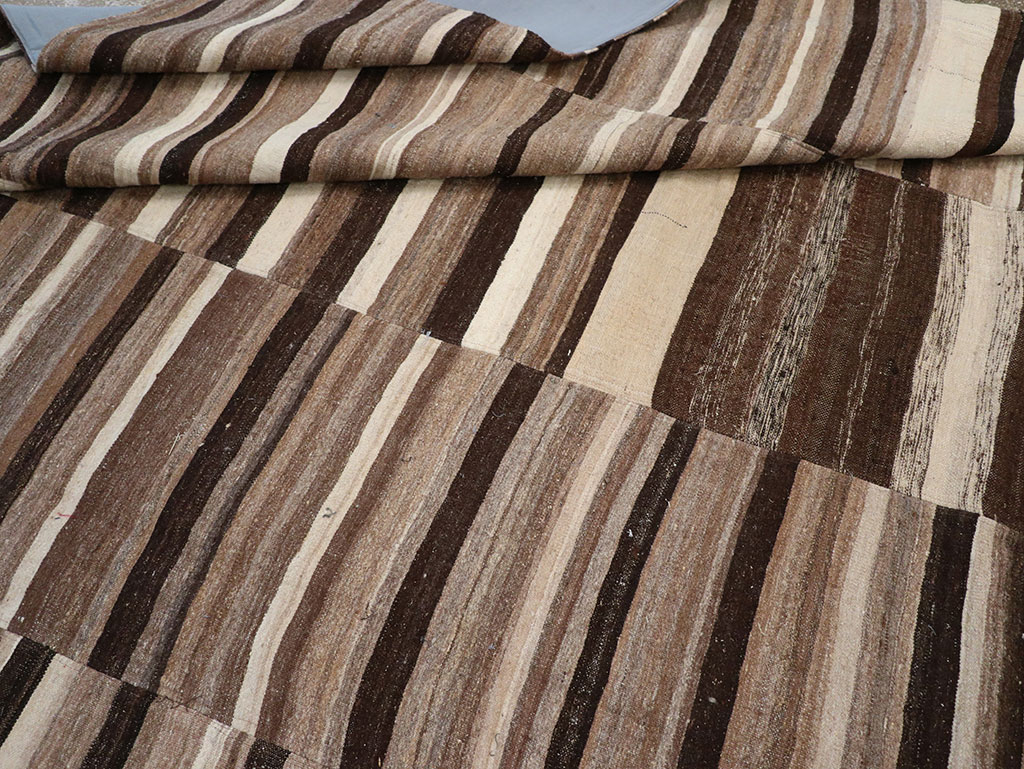 Vintage Turkish Flatweave Kilim Room Size Carpet, No.33073 - Gss