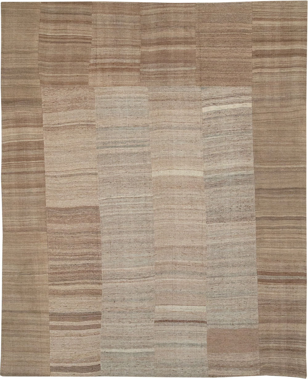 Vintage Turkish Flatweave Kilim Room Size Carpet, No.33074 - Gss