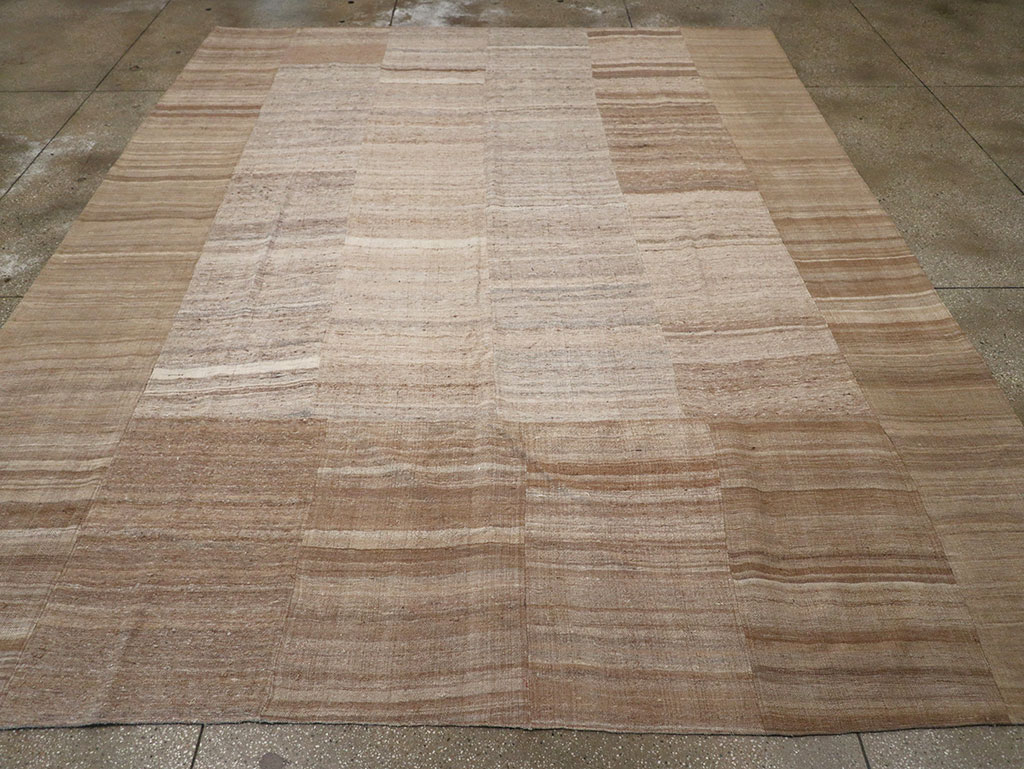 Vintage Turkish Flatweave Kilim Room Size Carpet, No.33074 - Gss