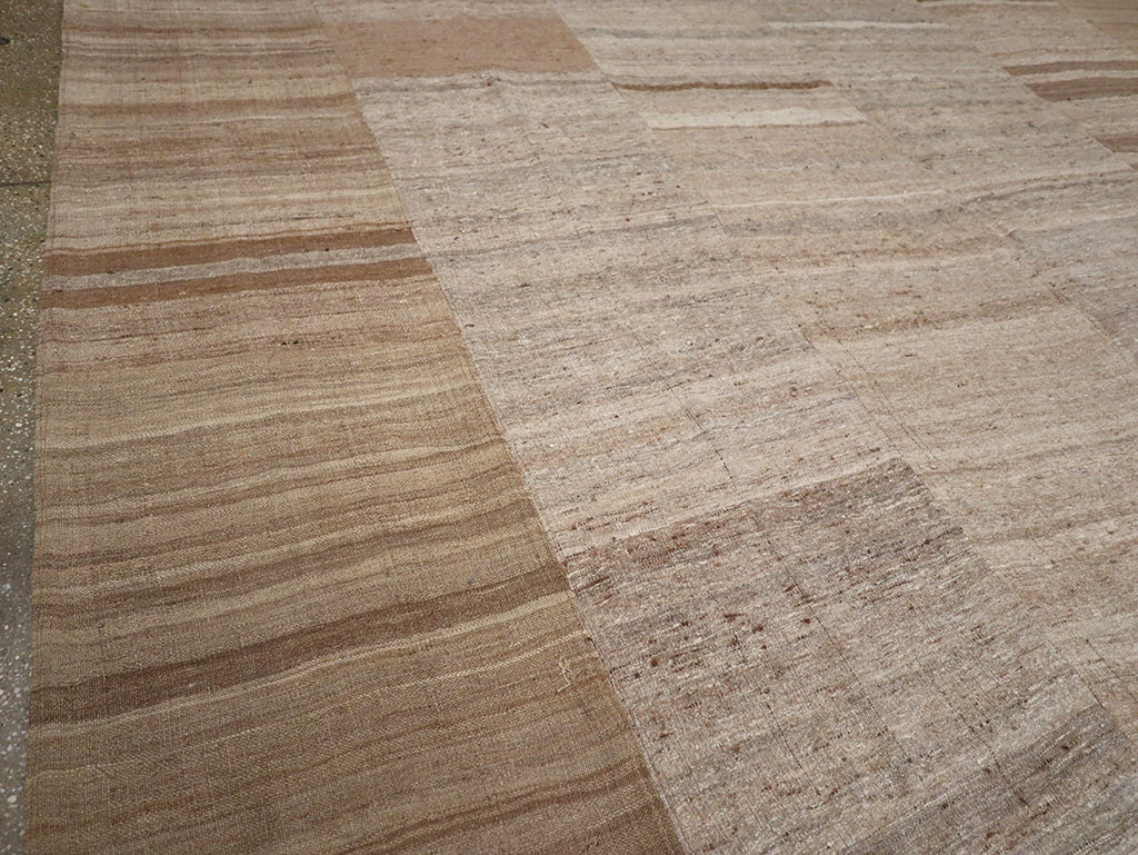 Vintage Turkish Flatweave Kilim Room Size Carpet, No.33074 - Gss