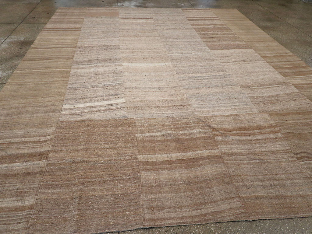 Vintage Turkish Flatweave Kilim Room Size Carpet, No.33074 - Gss