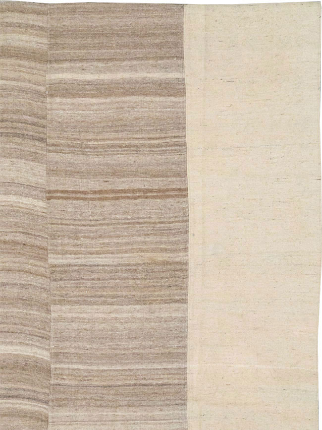 Vintage Turkish Flatweave Kilim Room Size Carpet, No.33075 - Gss