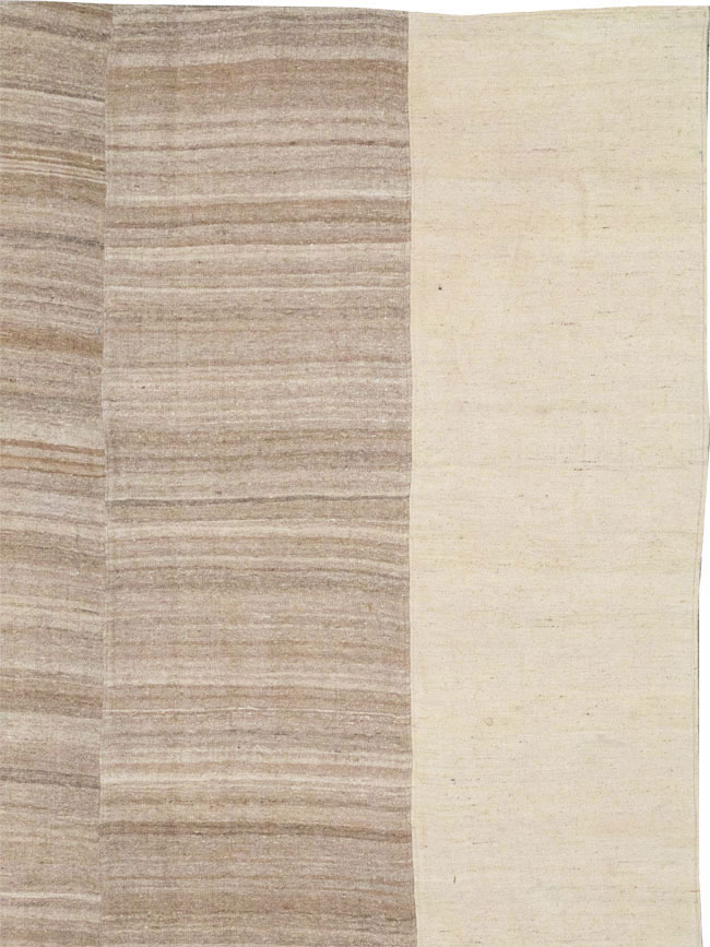 Vintage Turkish Flatweave Kilim Room Size Carpet, No.33075 - Gss