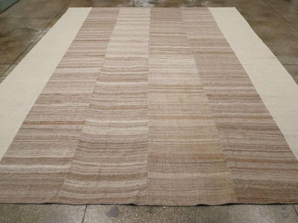 Vintage Turkish Flatweave Kilim Room Size Carpet, No.33075 - Gss