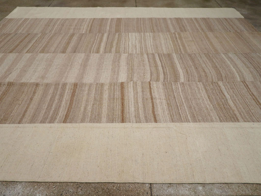 Vintage Turkish Flatweave Kilim Room Size Carpet, No.33075 - Gss