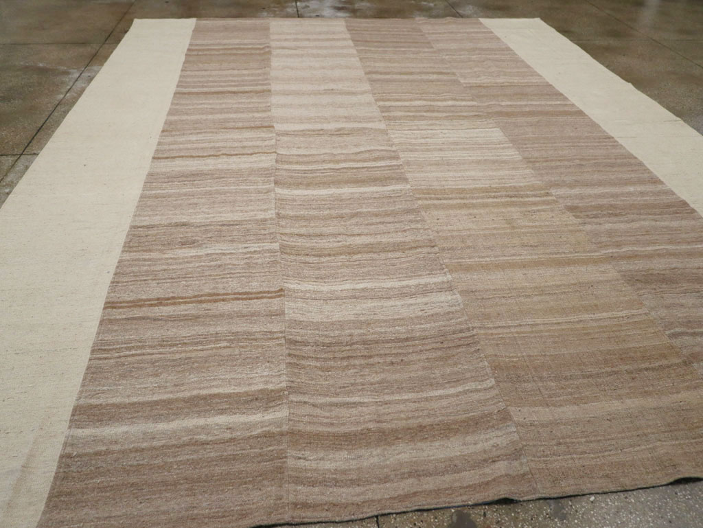 Vintage Turkish Flatweave Kilim Room Size Carpet, No.33075 - Gss