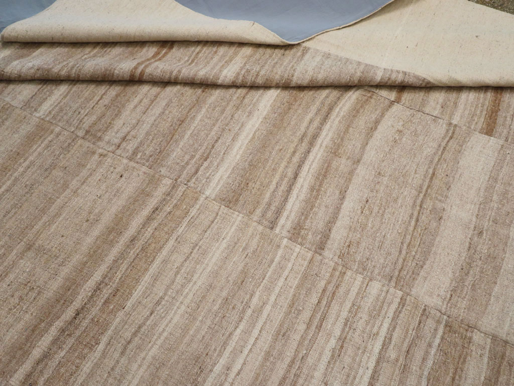 Vintage Turkish Flatweave Kilim Room Size Carpet, No.33075 - Gss