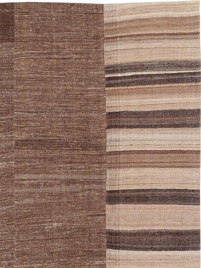 Vintage Turkish Flatweave Kilim Room Size Carpet, No.33076 - Gss