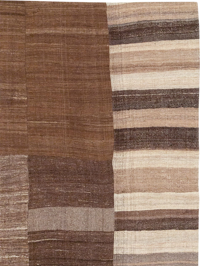 Vintage Turkish Flatweave Kilim Room Size Carpet, No.33076 - Gss