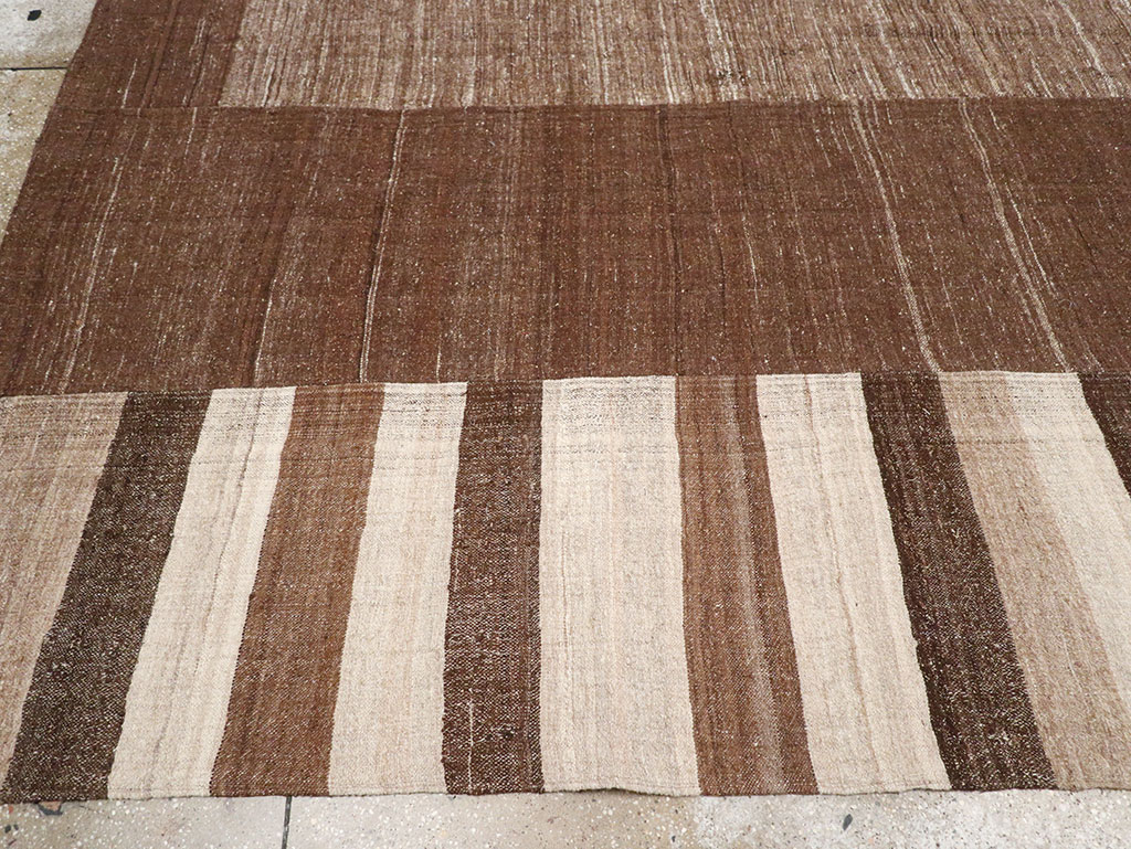 Vintage Turkish Flatweave Kilim Room Size Carpet, No.33076 - Gss