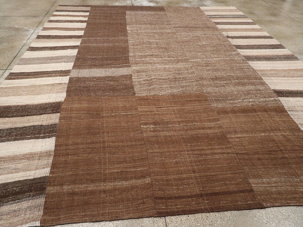 Vintage Turkish Flatweave Kilim Room Size Carpet, No.33076 - Gss