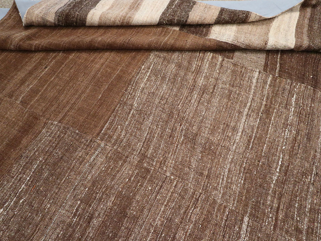 Vintage Turkish Flatweave Kilim Room Size Carpet, No.33076 - Gss