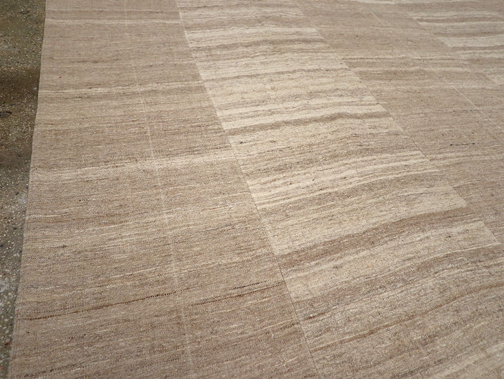 Vintage Turkish Flatweave Kilim Room Size Carpet, No.33077 - Gss