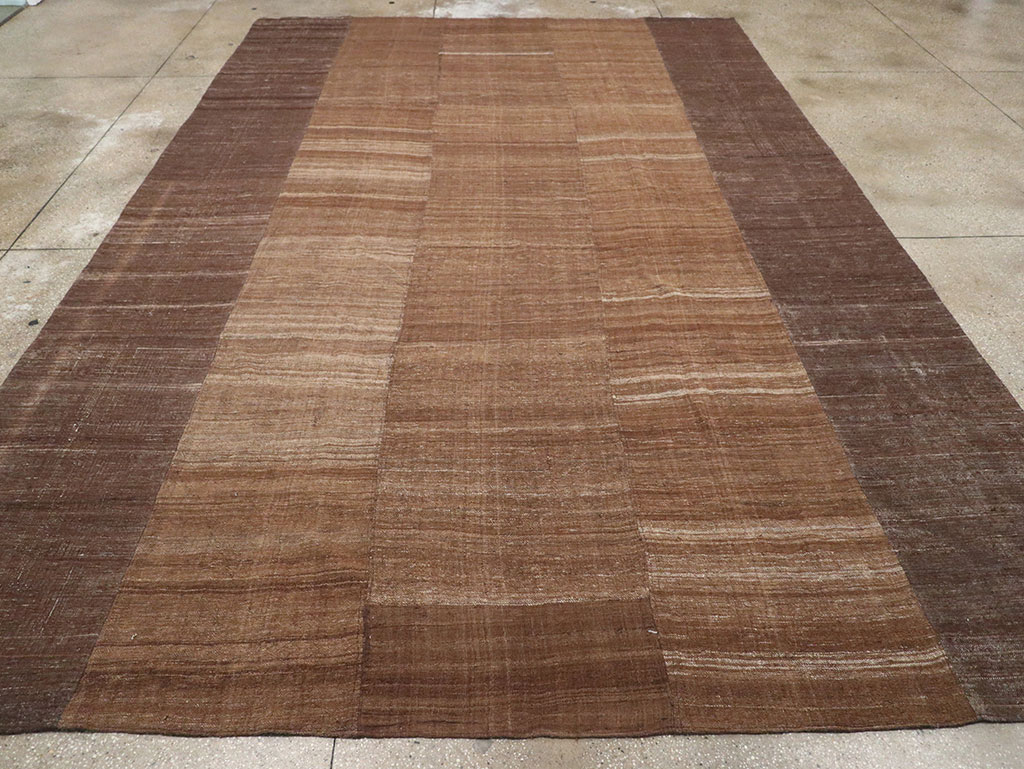 Vintage Turkish Flatweave Kilim Room Size Carpet, No.33078 - Gss