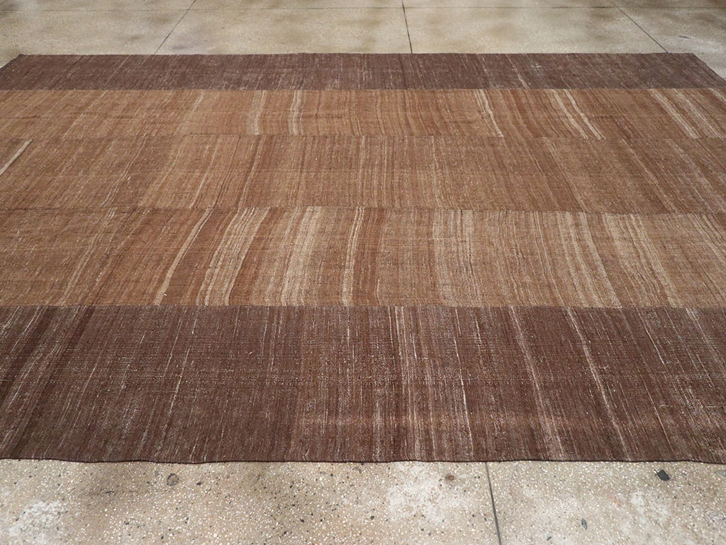 Vintage Turkish Flatweave Kilim Room Size Carpet, No.33078 - Gss