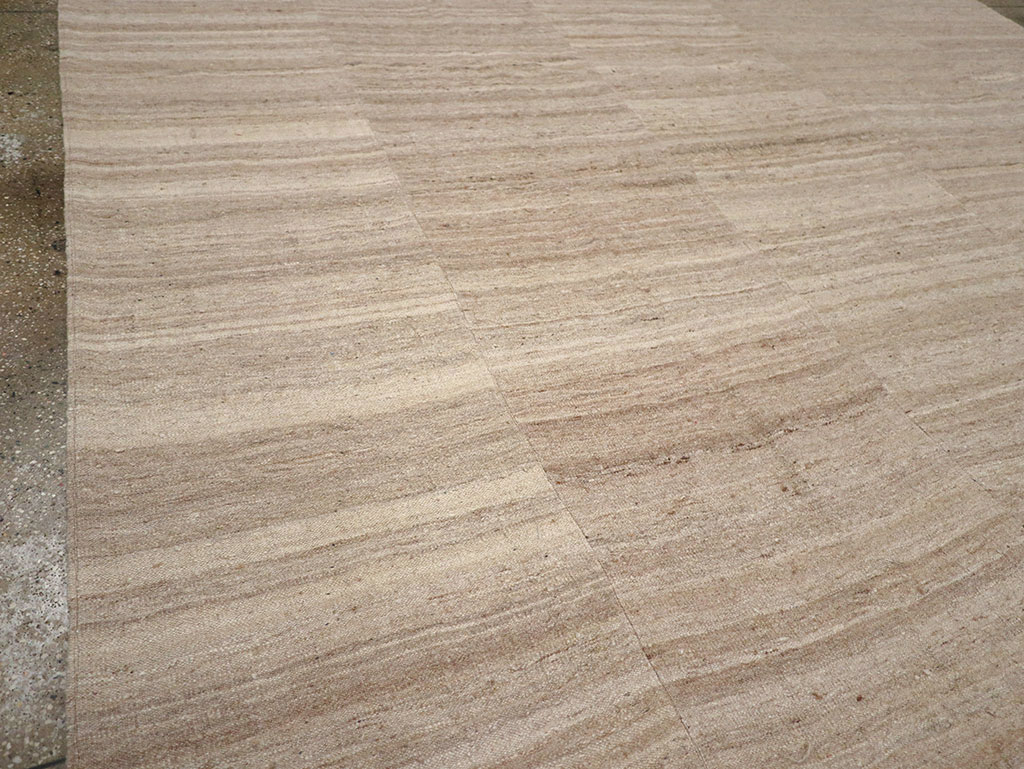 Vintage Turkish Flatweave Kilim Room Size Carpet, No.33079 - Gss