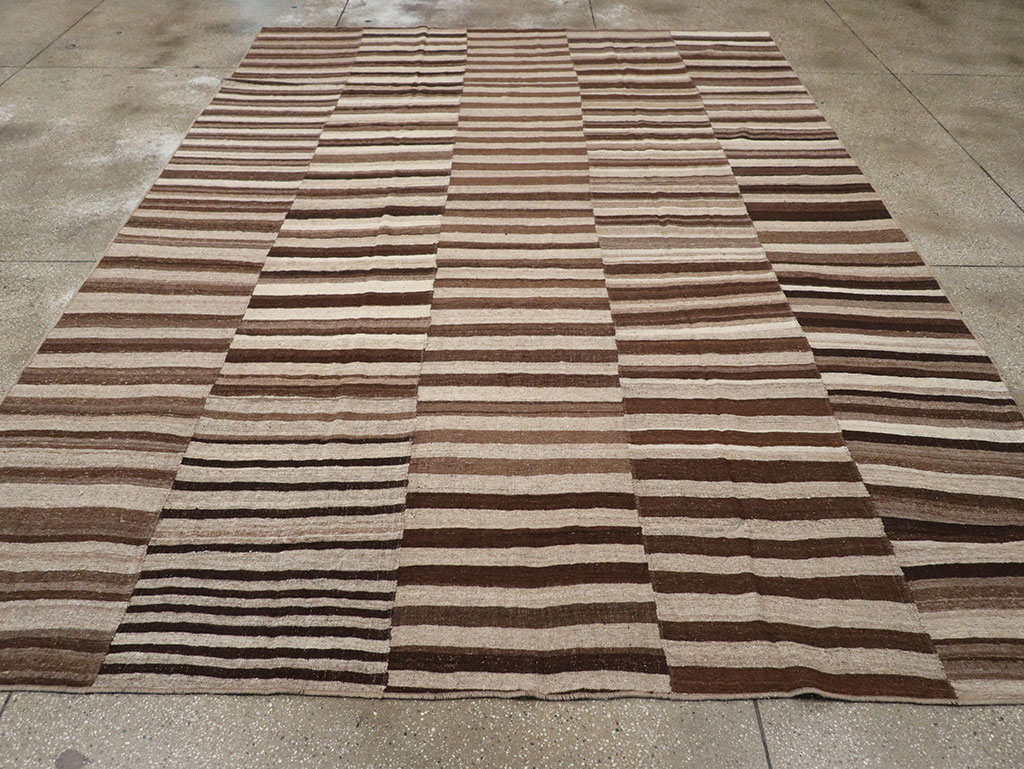 Vintage Turkish Flatweave Kilim Room Size Carpet, No.33085 - Gss