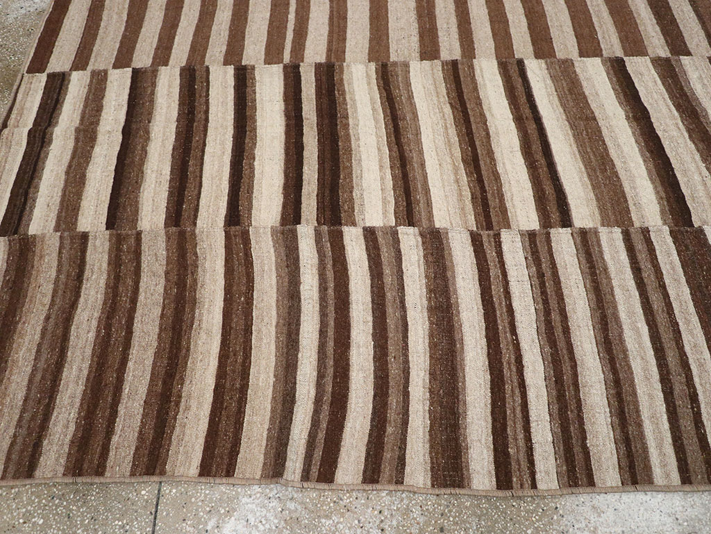 Vintage Turkish Flatweave Kilim Room Size Carpet, No.33085 - Gss