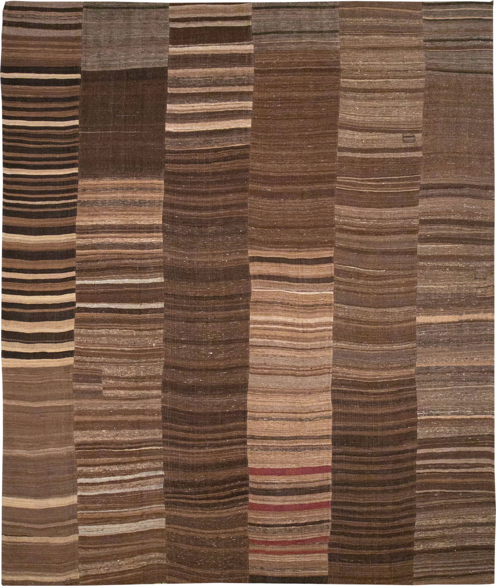 Vintage Turkish Flatweave Kilim Room Size Carpet, No.33088 - Gss