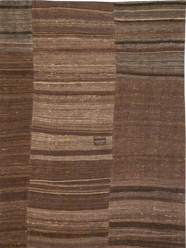 Vintage Turkish Flatweave Kilim Room Size Carpet, No.33088 - Gss