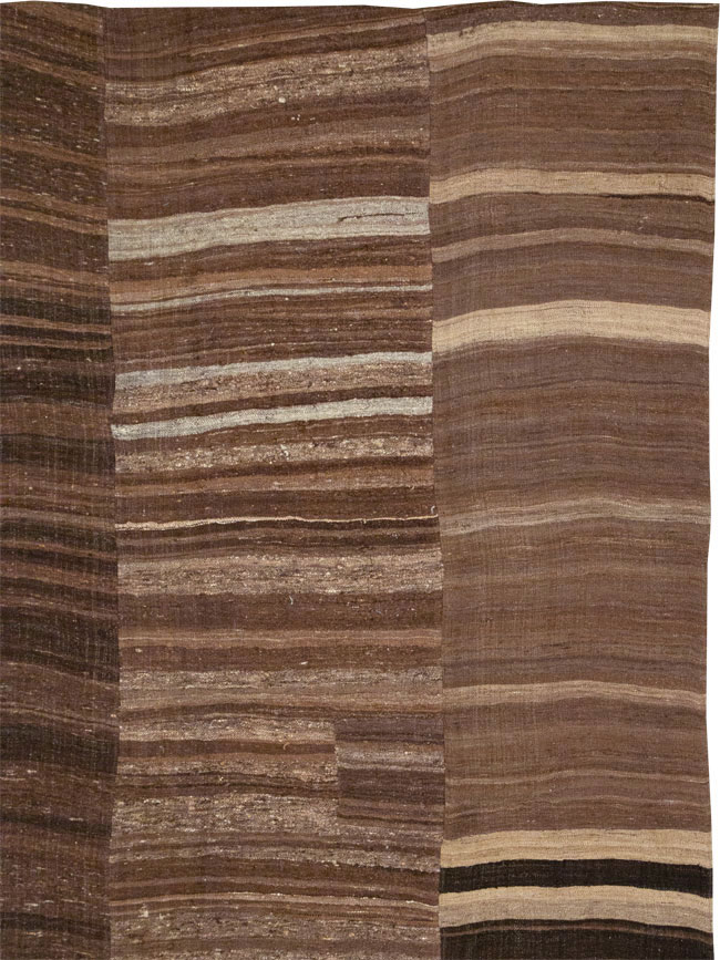 Vintage Turkish Flatweave Kilim Room Size Carpet, No.33088 - Gss