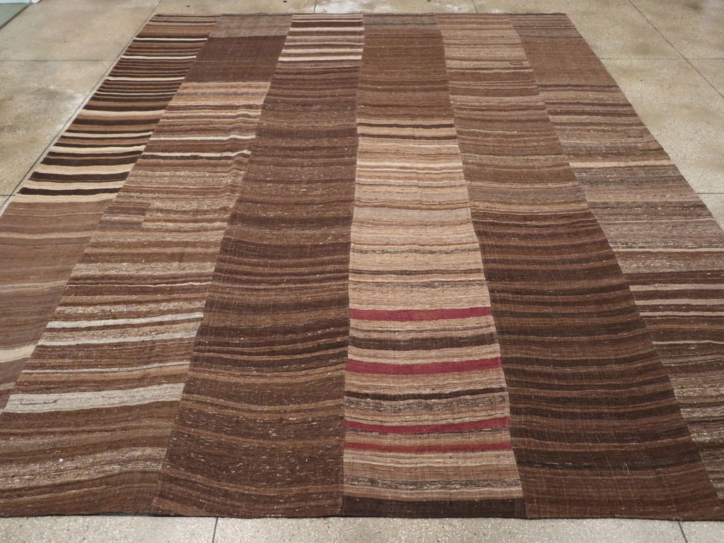 Vintage Turkish Flatweave Kilim Room Size Carpet, No.33088 - Gss