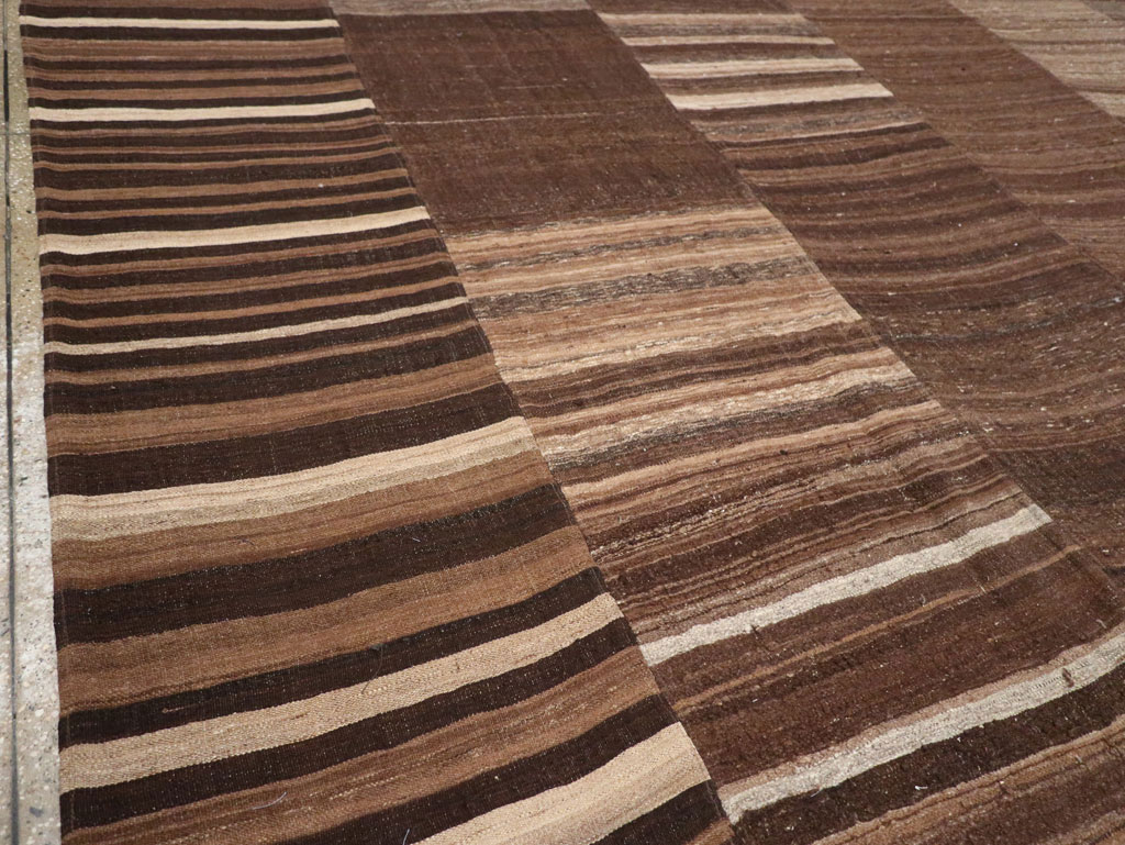 Vintage Turkish Flatweave Kilim Room Size Carpet, No.33088 - Gss