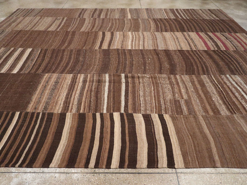 Vintage Turkish Flatweave Kilim Room Size Carpet, No.33088 - Gss