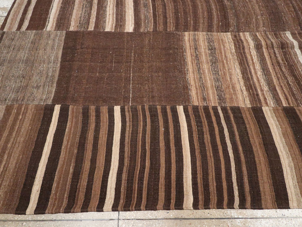 Vintage Turkish Flatweave Kilim Room Size Carpet, No.33088 - Gss