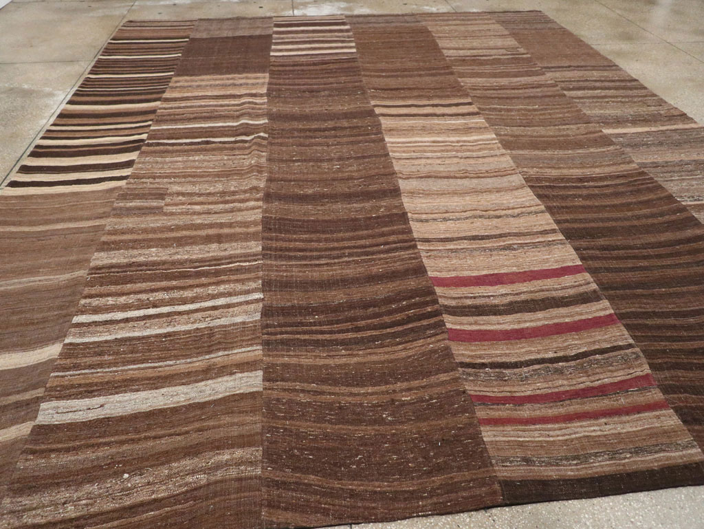 Vintage Turkish Flatweave Kilim Room Size Carpet, No.33088 - Gss