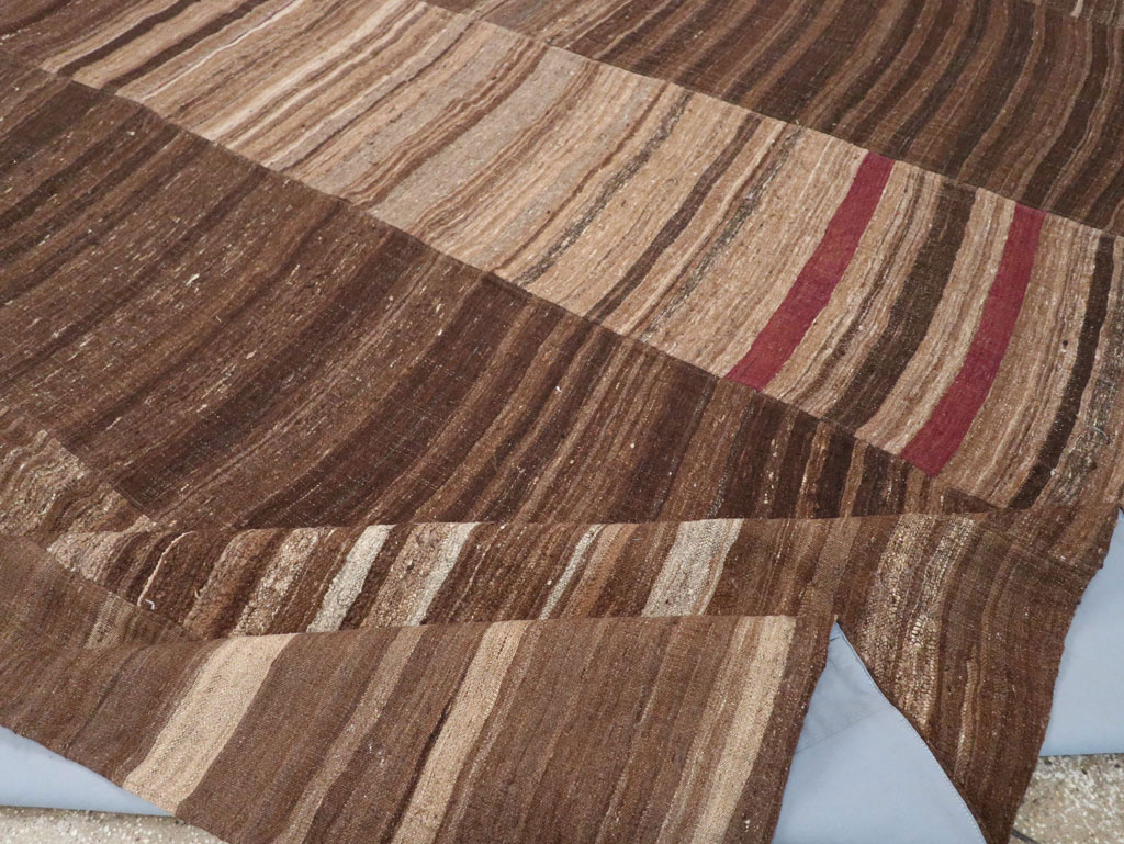 Vintage Turkish Flatweave Kilim Room Size Carpet, No.33088 - Gss