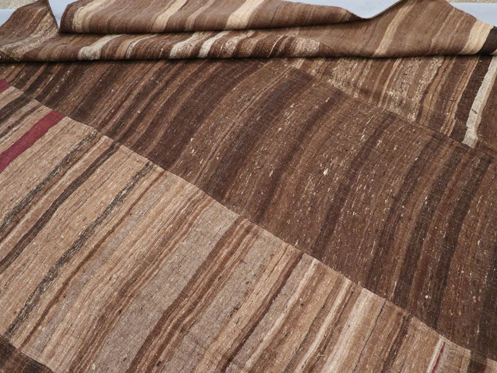 Vintage Turkish Flatweave Kilim Room Size Carpet, No.33088 - Gss