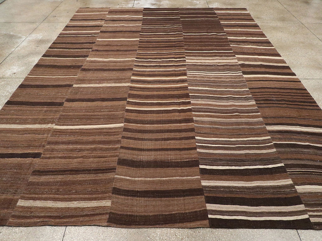 Vintage Turkish Flatweave Kilim Room Size Carpet, No.33089 - Gss