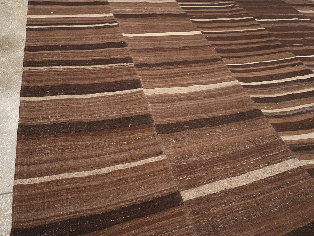 Vintage Turkish Flatweave Kilim Room Size Carpet, No.33089 - Gss