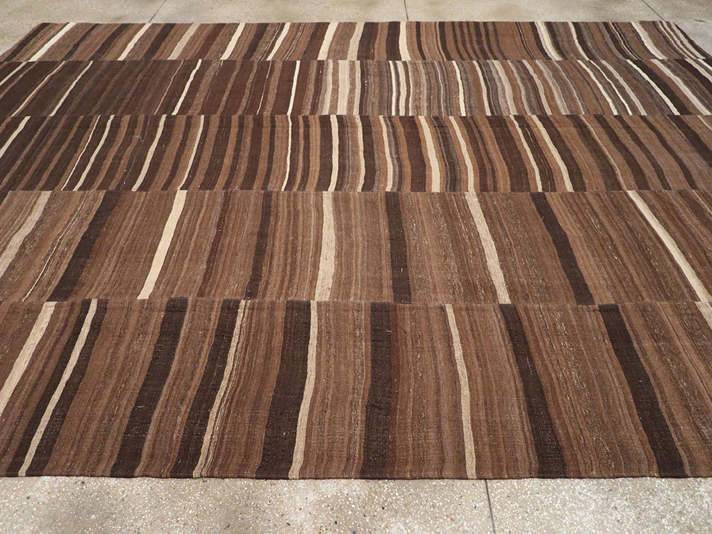 Vintage Turkish Flatweave Kilim Room Size Carpet, No.33089 - Gss