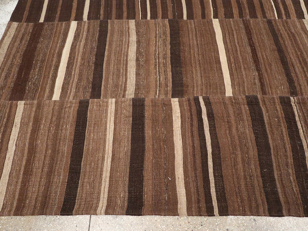 Vintage Turkish Flatweave Kilim Room Size Carpet, No.33089 - Gss