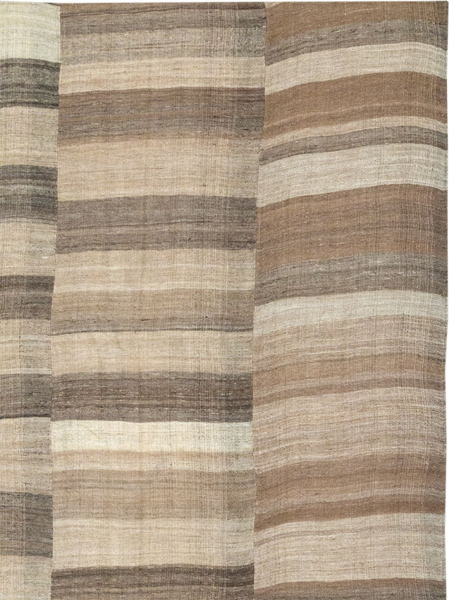 Vintage Turkish Flatweave Kilim Room Size Carpet, No.33090 - Gss