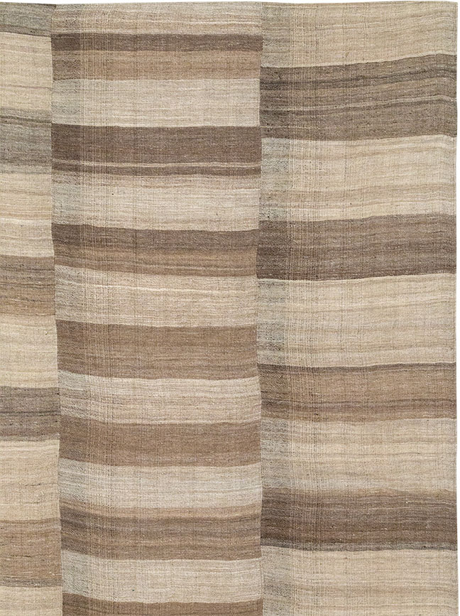 Vintage Turkish Flatweave Kilim Room Size Carpet, No.33090 - Gss