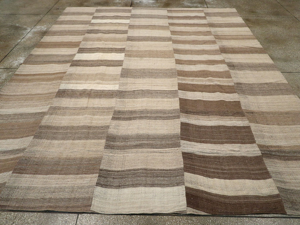 Vintage Turkish Flatweave Kilim Room Size Carpet, No.33090 - Gss