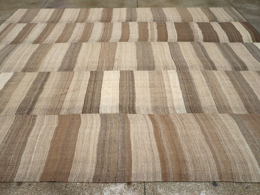 Vintage Turkish Flatweave Kilim Room Size Carpet, No.33090 - Gss