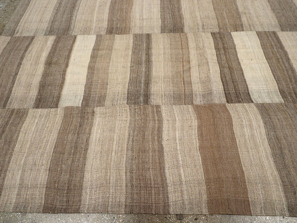 Vintage Turkish Flatweave Kilim Room Size Carpet, No.33090 - Gss