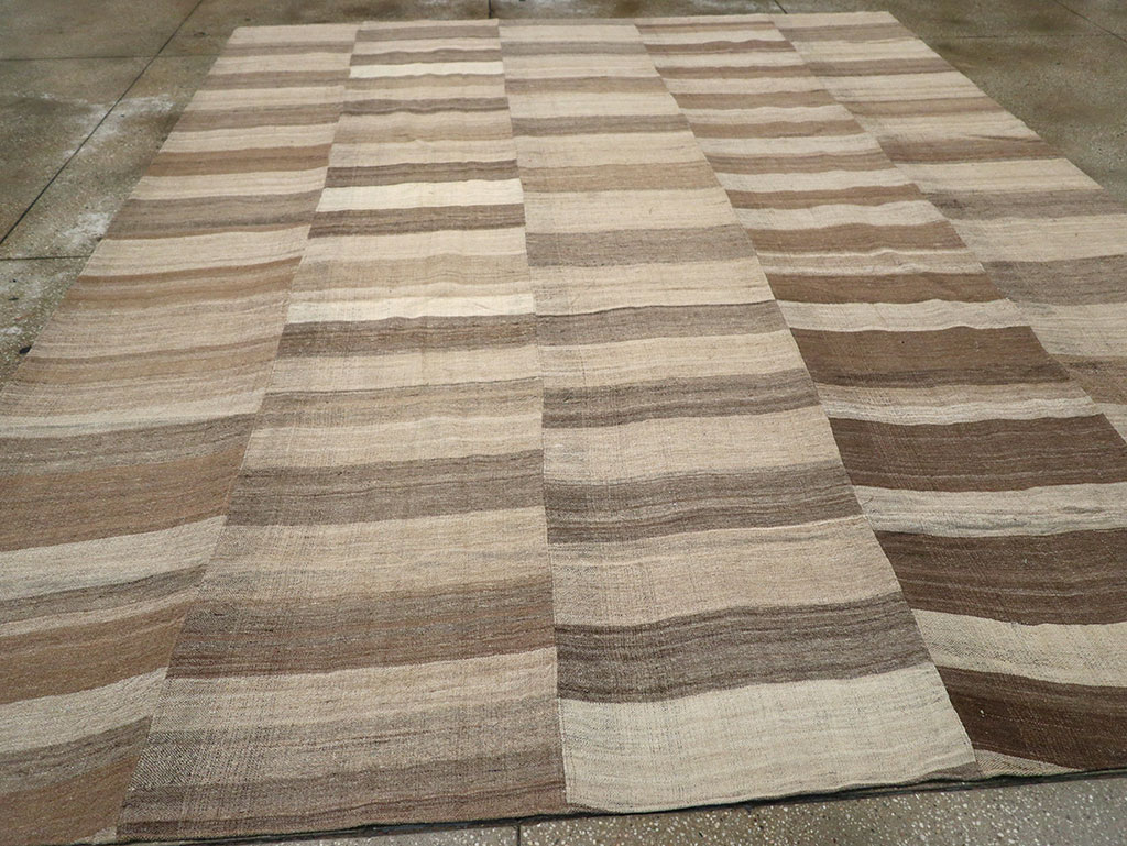 Vintage Turkish Flatweave Kilim Room Size Carpet, No.33090 - Gss