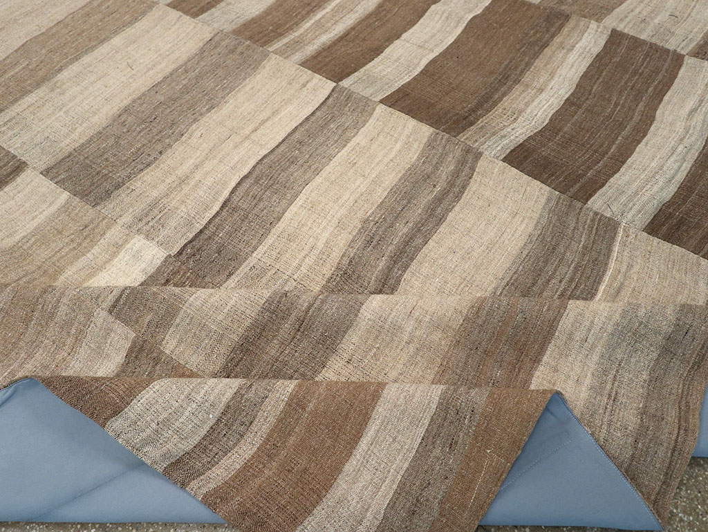 Vintage Turkish Flatweave Kilim Room Size Carpet, No.33090 - Gss