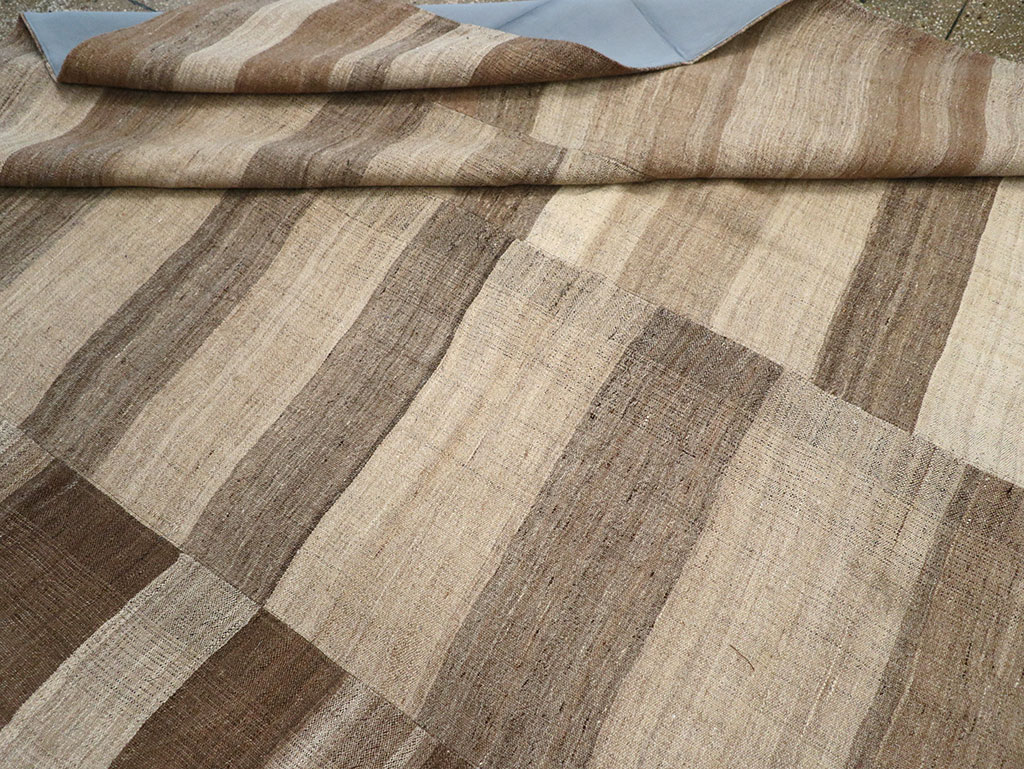 Vintage Turkish Flatweave Kilim Room Size Carpet, No.33090 - Gss