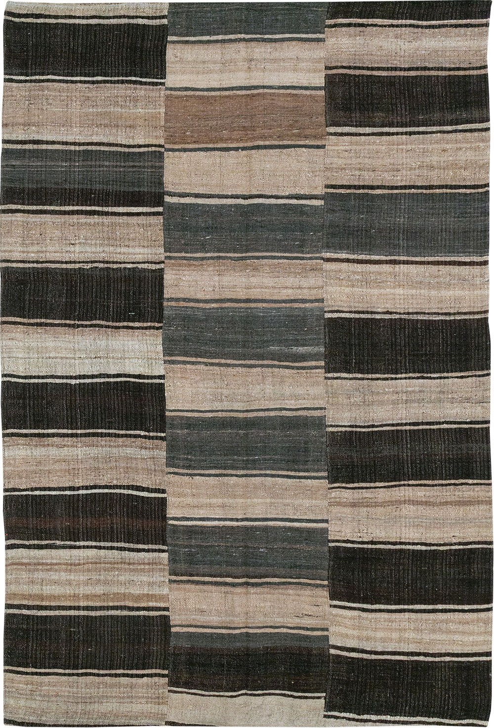 Vintage Turkish Flatweave Kilim Accent Rug, No.33091 - Gss