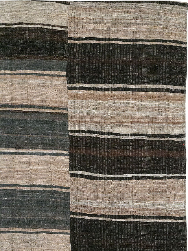 Vintage Turkish Flatweave Kilim Accent Rug, No.33091 - Gss