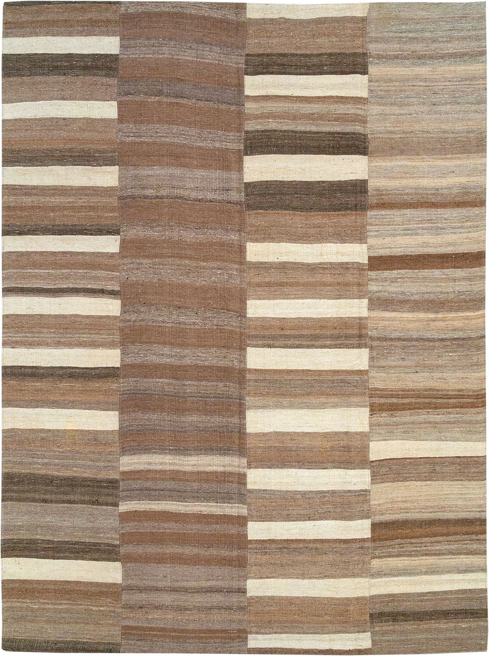 Vintage Turkish Flatweave Kilim Room Size Carpet, No.33092 - Gss