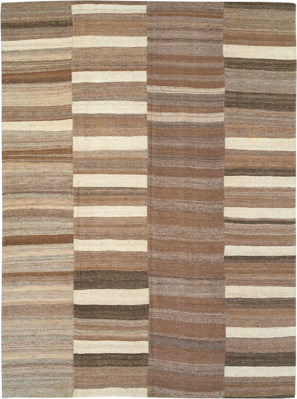 Vintage Turkish Flatweave Kilim Room Size Carpet, No.33092 - Gss