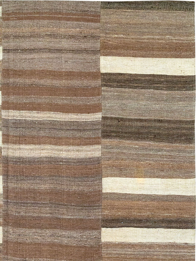 Vintage Turkish Flatweave Kilim Room Size Carpet, No.33092 - Gss