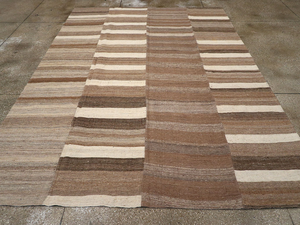 Vintage Turkish Flatweave Kilim Room Size Carpet, No.33092 - Gss